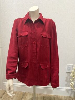 Josephine Chaus Scarlet Utility Jacket with Four Pockets